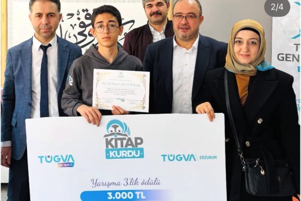 TÜGVA Kitap Kurdu Yarışmasında 3.lük